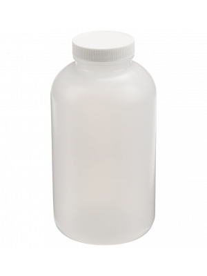 4000mL Capacity JG Finneran 9-206-2 HDPE Precleaned Wide Mouth Jar with White Polypropylene Closure and F217 Lined 110-400mm Cap Size Pack of 4 