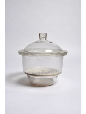 Pack of 1 Adamas-Beta Amber Glass Desiccator Jar Lab Desiccator with Porcelain Plate,150mm/5.91inch
