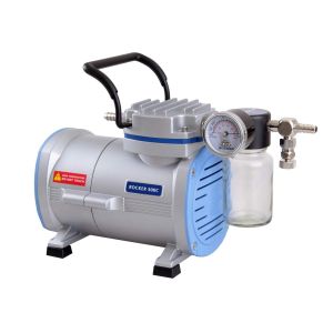 Oil Free Laboratory Vacuum Pump, Chemical Resistant Diaphragm Vacuum Pump, Model Rocker 300c, 20 liters/minute,  25.64inHg, AC110V, 60Hz