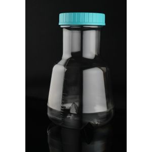 Erlenmeyer Flask, Conical, with Baffles Seal Cap, Sterile, 125mL, Polycarbonate, 1/Pk, 24/CS