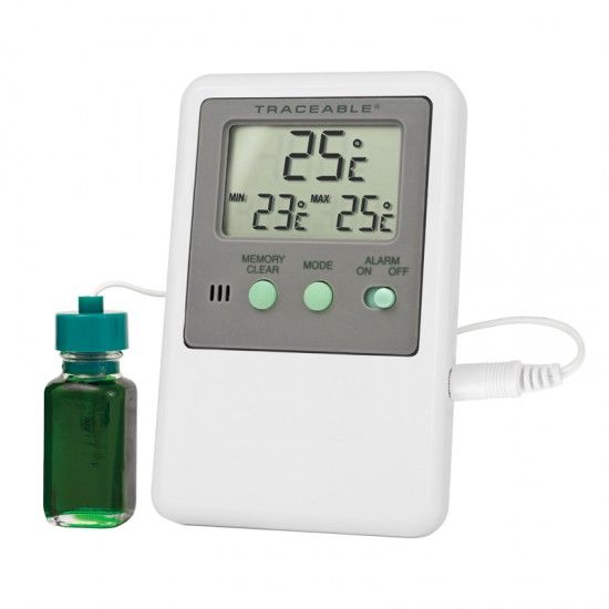 Wireless Digital LCD Fridge Freezer Temperature Thermometer Reader White /"C./"
