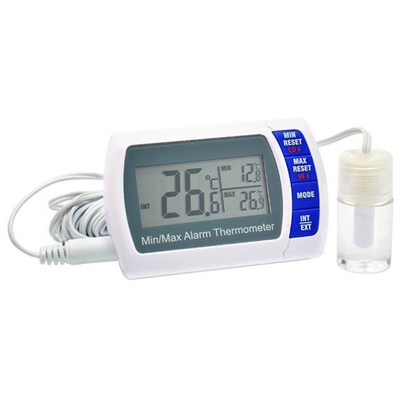 Incubator MIN-MAX Alarm Digital Bottle Thermometer - NIST Certified