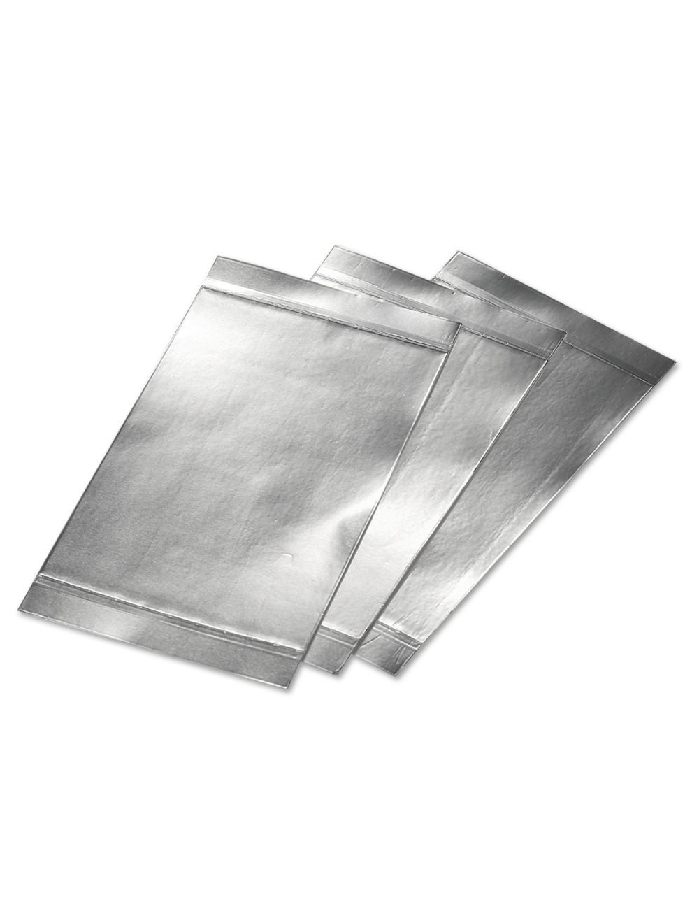 Strong 85um Thick Aluminum Foil for Long Term Storage - Color Coded Black  125mmx78mm, 100/Sheets